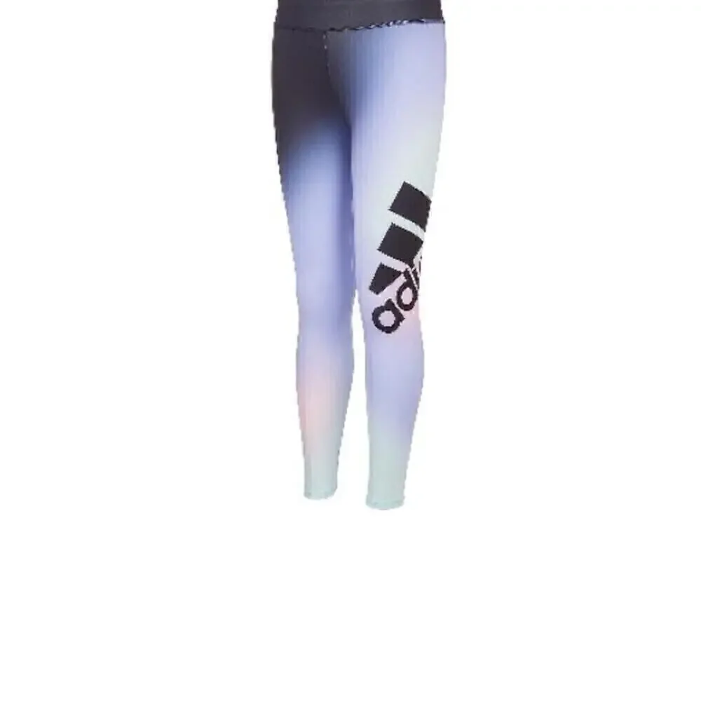 ADIDAS Little Girls AEROREADY Ombre Graphic Tight, leggings,workout pants size 4